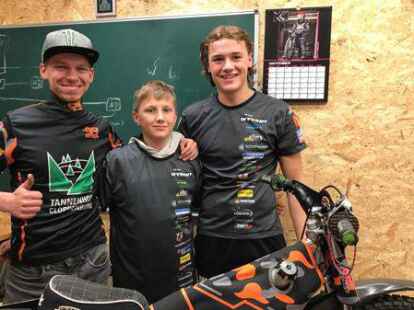 Die erfolgreichen Cloppenburger Fahrer (v.l.): Tom Meyer, Carl Wynant und Jonny Wynant.