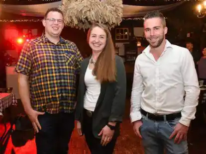 Das Orga-Team &ndash; (von links) Tobias Kaiser, Vanessa Linke und Renke Poppe &ndash; bekam viel Lob.