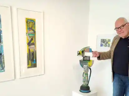 &bdquo;Kopfkino&ldquo;: Galerist Frank Giesen hat die Ausstellung mit Werken von Menno Fahl vorbereitet. Gezeigt werden 45 Skulpturen und Druckgrafiken.