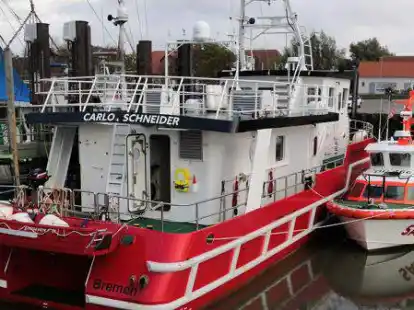 Eine Woche lang hat das Trainingsschiff &bdquo;Carlo Schneider&ldquo; im Fedderwardersieler Hafen gelegen.