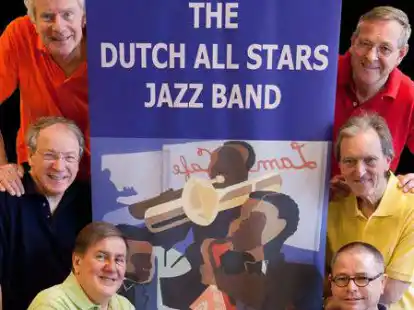 Spielen in der Wandelhalle: &bdquo;The Dutch All Stars Jazz Band&ldquo;.