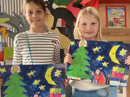 Das diesj&auml;hrige Siegerbild kommt von Zoe R&uuml;ther (links) und Katharina Schrandt aus der Klasse 4b der Grundschule Sonnentau.