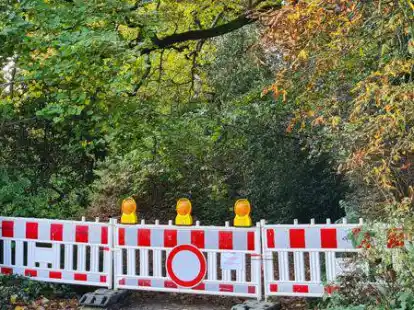 Gesperrt: das Waldst&uuml;ck Hagendorffs Busch in Rastede