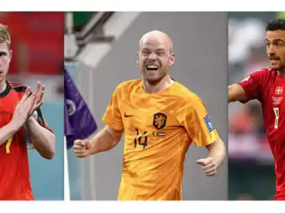 In Katar dabei: (von links) Kevin de Bruyne, Davy Klaassen und Thomas Delaney