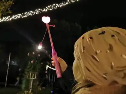 Leuchtende Lichter in der Kita: In der Tagesst&auml;tte L&uuml;ttje Padd wurde gefeiert.