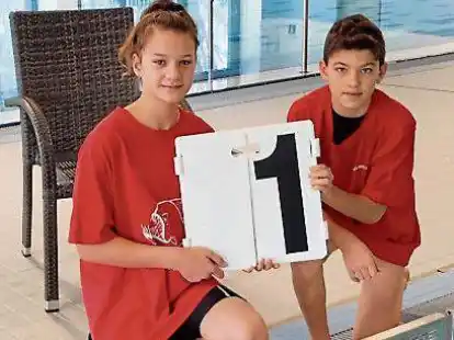 Holten als j&uuml;ngste Starter Gold: Anna Josephine Jacobs und Leander Neufeld vom Heidm&uuml;hler FC