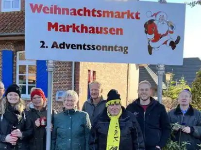 Freuen sich auf viele Besucher (v.l.): Stephan Hinrichs, Leoni Domr&ouml;s, Sandra Domr&ouml;s, Brigitte Sch&uuml;&uuml;rmann, Harry Domr&ouml;s, Willi Bregen, Jonas Flehinghaus und G&uuml;nther Geuter.