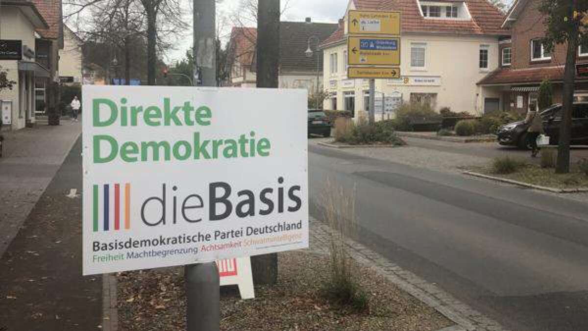 Wahlplakate im Ammerland Partei Die Basis hängt Plakate nicht ab NWZ