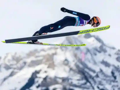 Karl Geiger aus Deutschland in Aktion.