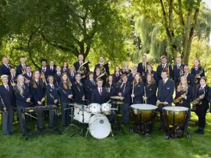 Der Musikverein Scharrel im September 2022. Die Musikerinnen und Musiker freuen sich bereits auf ihr Adventskonzert.