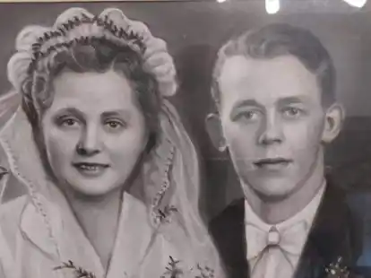 Das Gnadenpaar Erika und Heino Folkers bei ihrer Hochzeit.