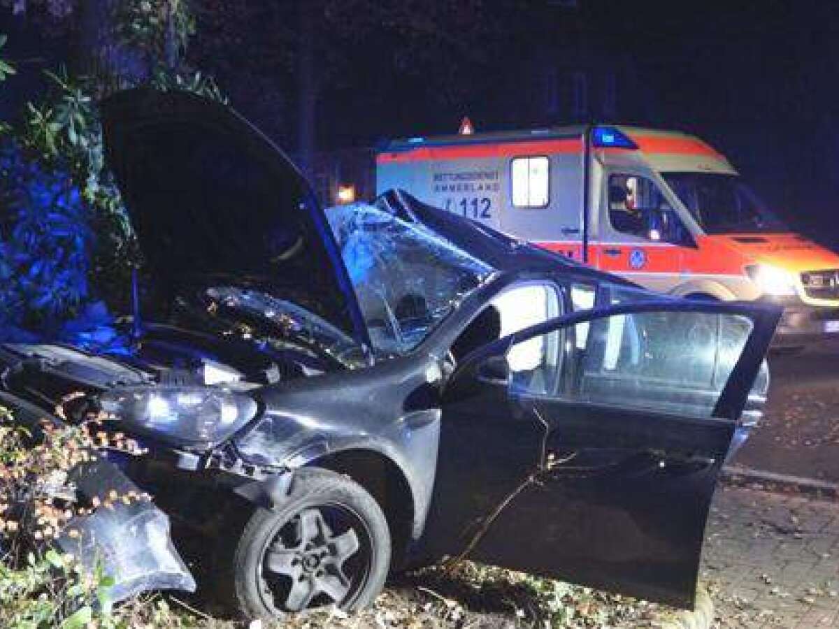 Unfall im Ammerland 36Jähriger kollidiert mit Findling und wird