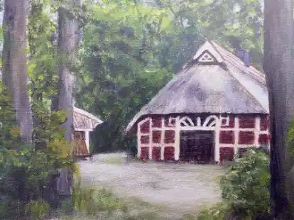 Die &bdquo;Alte Rauchkate&ldquo;: Gebote f&uuml;r das Bild von Renate Wrobel kann man noch abgeben.