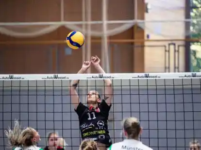 Die TVC-Damen (schwarzes Trikot, hier eine Szene aus dem Spiel gegen USC M&uuml;nster II) trafen am Sonntag auf Hildesheim.