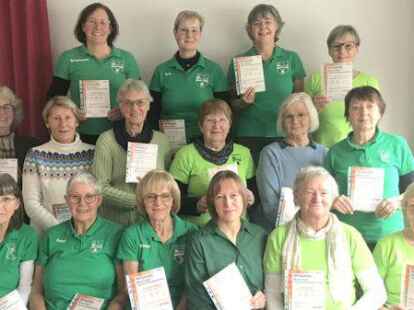 Sehr zufrieden zeigten sich die Teilnehmerinnen bei der Verleihung der Urkunden f&uuml;r das Deutsche Gymnastikabzeichen in Glarum.