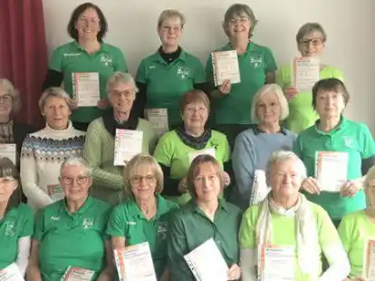 Sehr zufrieden zeigten sich die Teilnehmerinnen bei der Verleihung der Urkunden f&uuml;r das Deutsche Gymnastikabzeichen in Glarum.