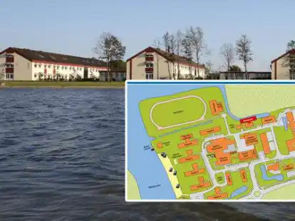 Die 140000 Quadratmeter gro&szlig;e Anlage von &bdquo;Dorf Wangerland&ldquo; wird aktuell im Internet inseriert.