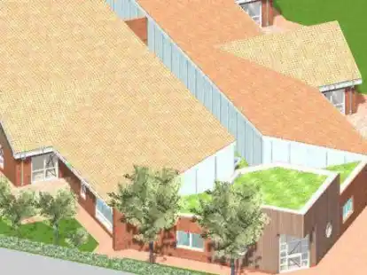 Der Entwurf: So w&uuml;rde die f&uuml;nfz&uuml;gige Kita aussehen.