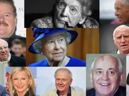 Bilderstrecke verstorbener Ber&uuml;hmtheiten aus dem Jahr 2022.