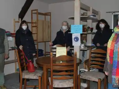Freuten sich &uuml;ber den neuen Standort in der M&uuml;hle (von links): Heinz Nienaber, Helga R&uuml;thing, Irmtraud Keppler, Petra Hakemann und Gaby Otto.