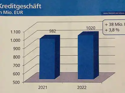 Auf Wachstumskurs in schweren Zeiten: Kredite und auch Einlagengesch&auml;ft haben in 2022 zugelegt.