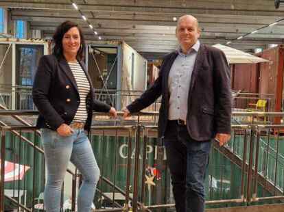 Im Innovationsdorf in Oldenburg: Nicole und Thomas Sprock arbeiten dort als Unternehmensberater, bis der eigentliche Sitz in Hude fertig ist.