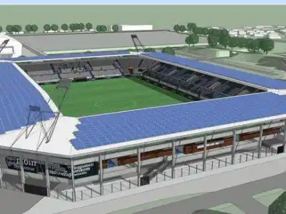 Eine erste Idee f&uuml;r ein Stadion an den Weser-Ems-Hallen.