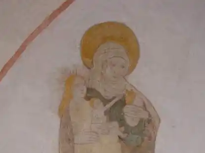 Anna-Selbdritt-Darstellung aus St. Ansgari in Kirchhatten: Anna selbdritt bezeichnet in der christlichen Ikonographie eine Darstellung der heiligen Anna mit ihrer Tochter Maria und dem Jesuskind.