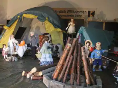 Die Krippe als Zeltlager: Im Kolping-Freizeit-Zentrum Pastorenbusch gibt es viel zu entdecken.