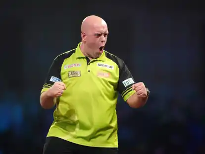 Michael van Gerwen reagiert.