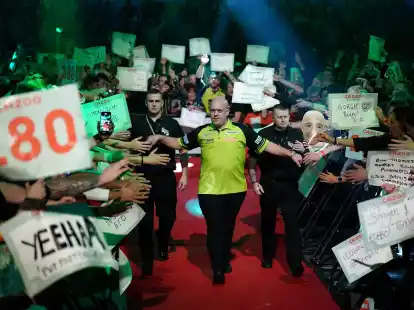 Darts-Star Michael van Gerwen ist der Favorit auf den WM-Titel.