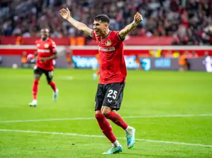 Der Argentinier Exequiel Palacios spielt in der Bundesliga f&uuml;r Bayer Leverkusen.