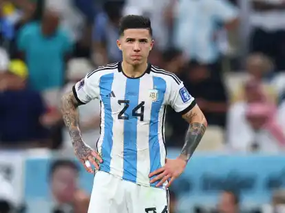 Erwartet &Auml;rger: Argentiniens WM-Shootingstar Enzo Fern&aacute;ndez.
