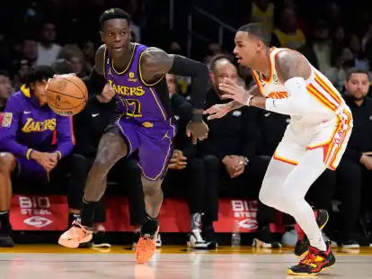 Dennis Schr&ouml;der (l) erzielte 21 Punkte f&uuml;r die Los Angeles Lakers.