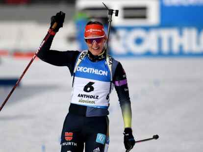 Biathletin Denise Herrmann-Wick siegte in Antholz.