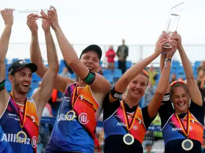 Die deutschen Meisterteams Clemens Wickler und Nils Ehlers sowie Svenja M&uuml;ller und Cinja Tillmann geh&ouml;ren 2023 wieder zu den Nationalteams.