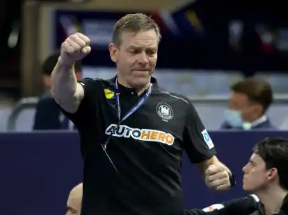 Deutschlands Trainer Gislason freut sich auf das Viertelfinale, ganz egal, wer der Gegner wird.