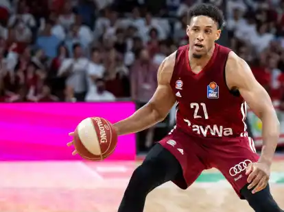 Die Bayern-Basketballer um Augustine Rubit gewannen in Bamberg.