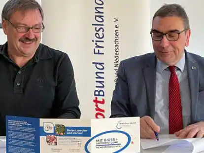 Unterzeichneten die Vereinbarung als &bdquo;Partner des Sports