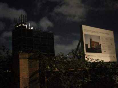 Licht im &Uuml;ltje-Turm &ndash; aufgenommen am Abend des 2. Januar.