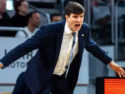 War am Samstag nicht begeistert von der Leistung der EWE Baskets Oldenburg: Trainer Pedro Calles