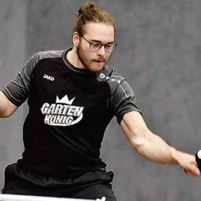 Nervenstark auch bei Matchball f&uuml;r den Gegner: Lukas Wraase gewann im Einzel zweimal 3:2.