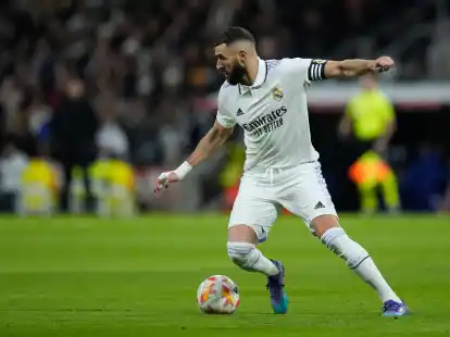 Karim Benzema von Real Madrid in Aktion.