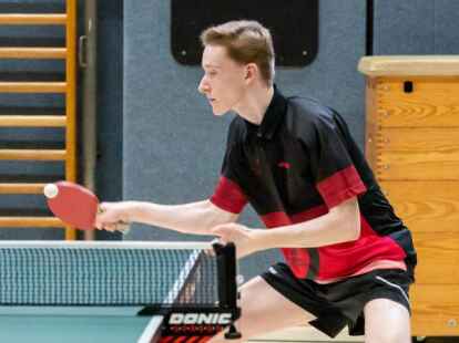 Gab ein starkes Deb&uuml;t beim MTV Jever: Neuzugang Moritz Marks, der zuvor f&uuml;r den TV Hude an der Platte stand.