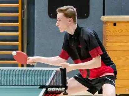 Gab ein starkes Deb&uuml;t beim MTV Jever: Neuzugang Moritz Marks, der zuvor f&uuml;r den TV Hude an der Platte stand.