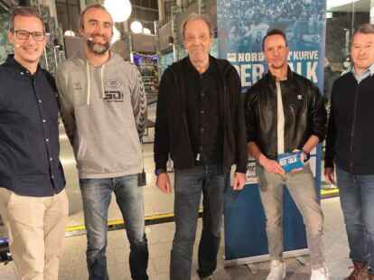 Diskutierten über den VfB und Meppen (von links): Lars Blancke, Dario Fossi, Rolf Fuhrmann, Rudy Schönborn und Ronald Maul