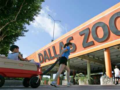 Der Eingang zum Dallas Zoo. In dem Zoo im US-Bundesstaat Texas h&auml;ufen sich seit einigen Wochen r&auml;tselhafte Vorf&auml;lle.