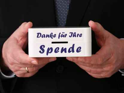 Eine Spendendose.