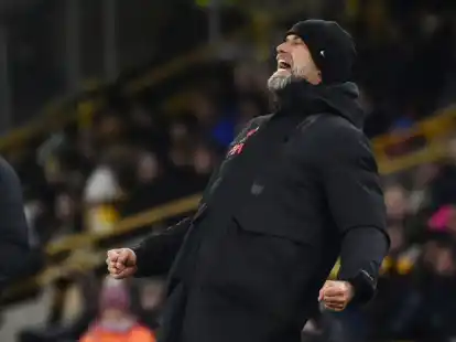 Musste sich mit dem FC&nbsp;Liverpool mit 0:3 bei den Wolverhampton Wanderers geschlagen geben: J&uuml;rgen Klopp.