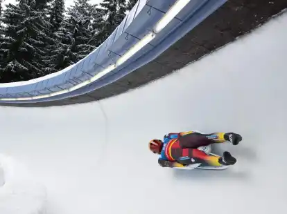 Siegt in Altenberg: Max Langenhan auf der Bahn.